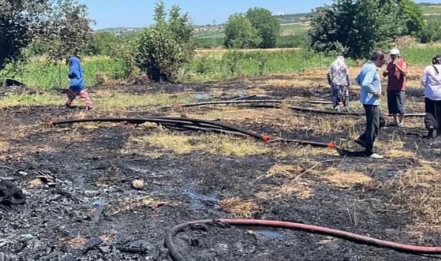 Bursa’da anız yangınında 20 dönüm alan zarar gördü