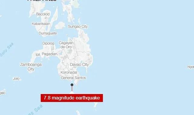Filipinler'de 7,8 büyüklüğünde deprem! 3 ülke için tsunami uyarısı yapıldı