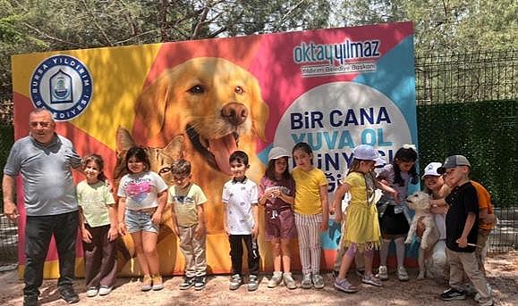 Yıldırım’da miniklerden can dostlara ziyaret
