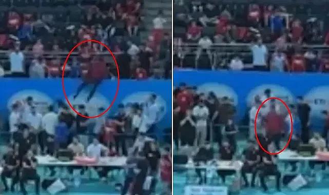 Bakan Yardımcısı Hamza Yerlikaya tribünden atlayıp hakemin üzerine yürüdü