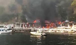 Büyükada'da plajda yangın çıktı