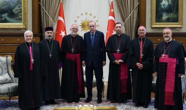 Cumhurbaşkanı Erdoğan Türkiye Katolik Episkoposlar heyetini kabul etti