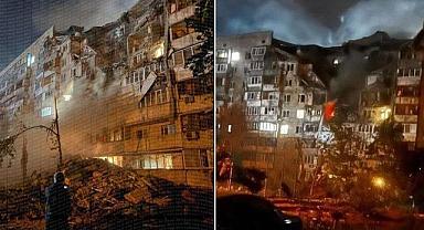 Gece yarısı Kiev'e füze yağdı! 3 kişi öldü, 7 kişi yaralandı