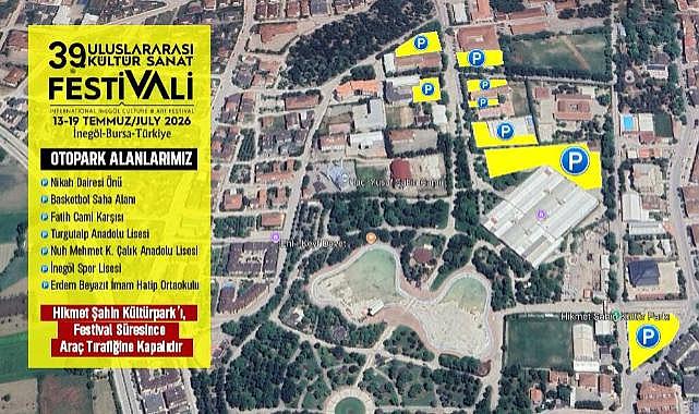 İnegöl Belediyesi’nden Festival Süresince Otopark Düzenlemesi