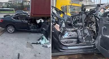 Tıra arkadan çarpan otomobildeki baba ile oğlu hayatını kaybetti