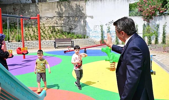 Yıldırım'da parklara yaz bakımı
