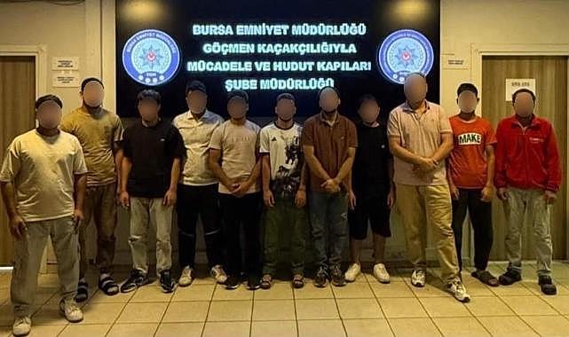 Bursa’da kaçak göçmen operasyonu: 11 kişi yakalandı, 1 şüpheli gözaltında