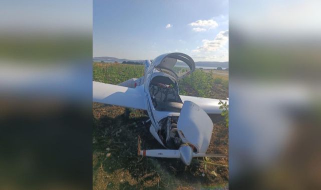 Çatalca'da eğitim uçağı kaza kırıma uğradı