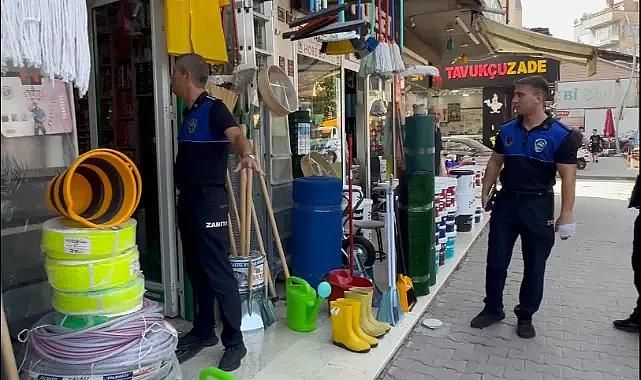 İnegöl Belediyesi Zabıta Ekiplerinden Kaldırım İşgali Ve Çevre Kirliliği Denetimi