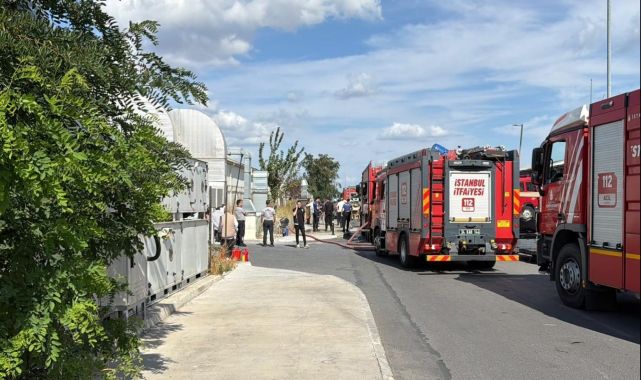 İstanbul'da hastane bahçesinde yangın