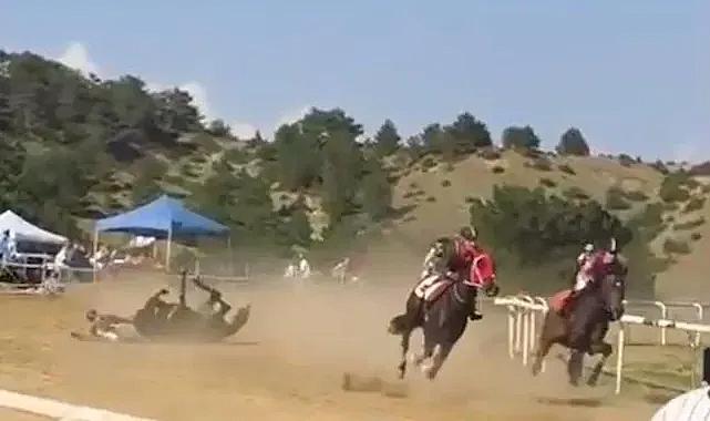 Kastamonu'da festivalde at yarışında kaza