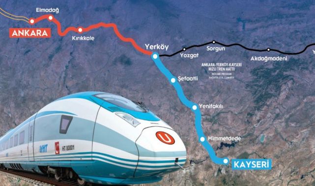 YerköyKayseri YHT'de çalışmaların yarısı tamamlandı