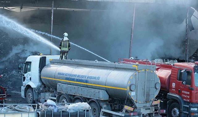 Ankara’da geri dönüşüm merkezinde yangın