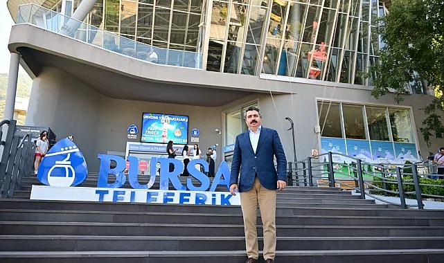 Bursa Yıldırım'da kadın ve çocuklara teleferik keyfi