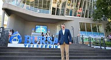 Bursa Yıldırım'da kadın ve çocuklara teleferik keyfi