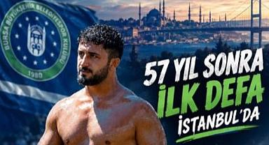 Büyükşehir güreşçisi tarihi er meydanında