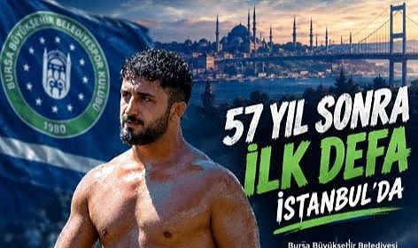 Büyükşehir güreşçisi tarihi er meydanında