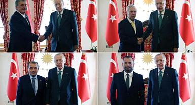 Cumhurbaşkanı Erdoğan, 4 büyük kulübün başkanını kabul etti