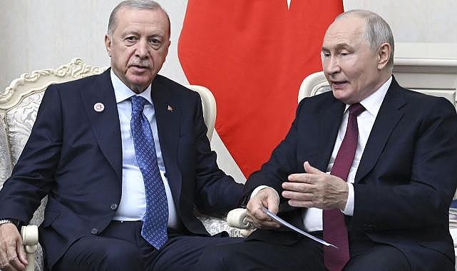 Cumhurbaşkanı Erdoğan ile Rusya Devlet Başkanı Putin Bişkek'te görüştü