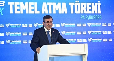Cumhurbaşkanı Yardımcısı Yılmaz, TEKNOSAB Lojistik Park temel atma töreninde konuştu: