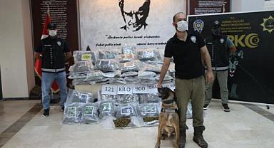 Hamzabeyli'de 121 kilo 900 gram uyuşturucu ele geçirildi