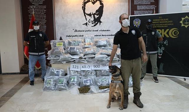 Hamzabeyli'de 121 kilo 900 gram uyuşturucu ele geçirildi