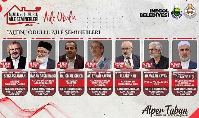 İnegöl'de Aile Okulu Seminerleri Başlıyor
