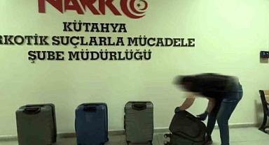 Kütahya’da narkotik operasyonu: Valizlerden 98,74 kilo pregabalin çıktı