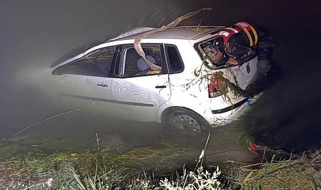 Sulama kanalına uçan otomobildeki 2 kişi hayatını kaybetti
