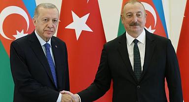 Cumhurbaşkanı Erdoğan, Azerbaycan Cumhurbaşkanı Aliyev ile görüştü