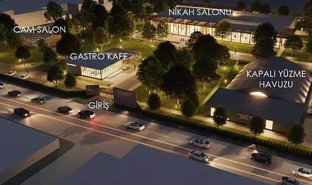 İnegöl Botanik'te nikah ve etkinlik salonlarında çalışmalar tam gaz