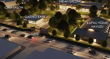 İnegöl Botanik'te nikah ve etkinlik salonlarında çalışmalar tam gaz