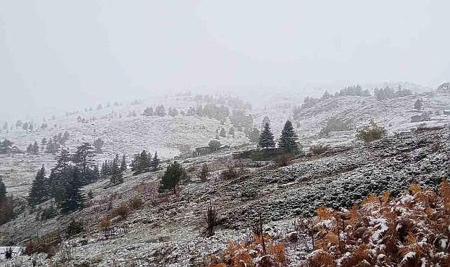 İnegöl’e mevsimin ilk karı düştü