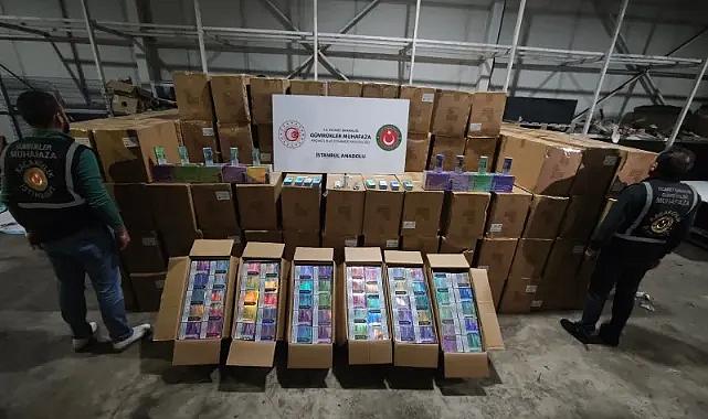 İstanbul'da iki operasyonda 142 binden fazla elektronik sigara ele geçirildi