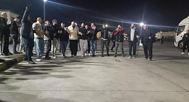 Kapıkule ve Hamzabeyli’de tır sürücülerinden eylem